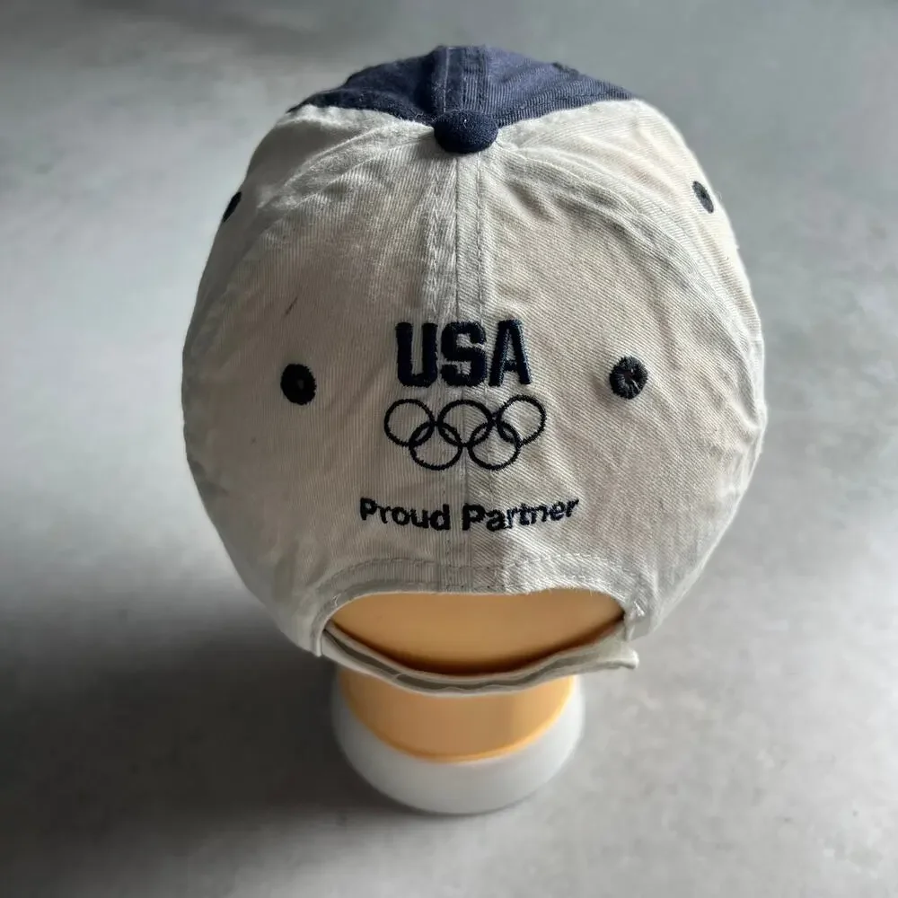 BMW US Olympics Proud Partner Embroidered Baseball Cap One Size Blue & White